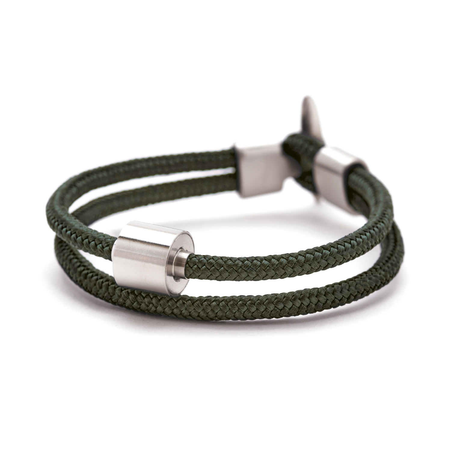 NATO Groen Koord Armband in edelstaal