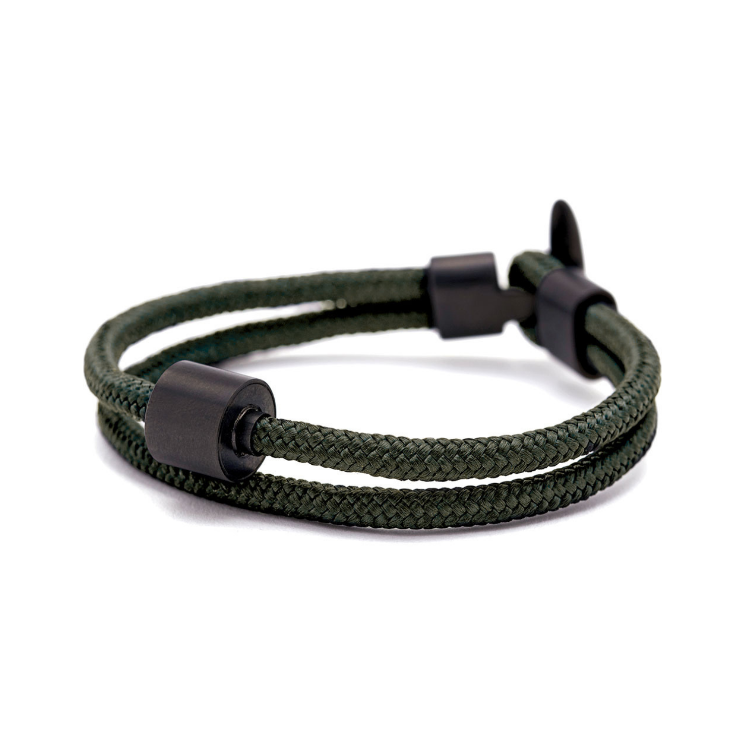 NATO Green Koord Armband in black edition