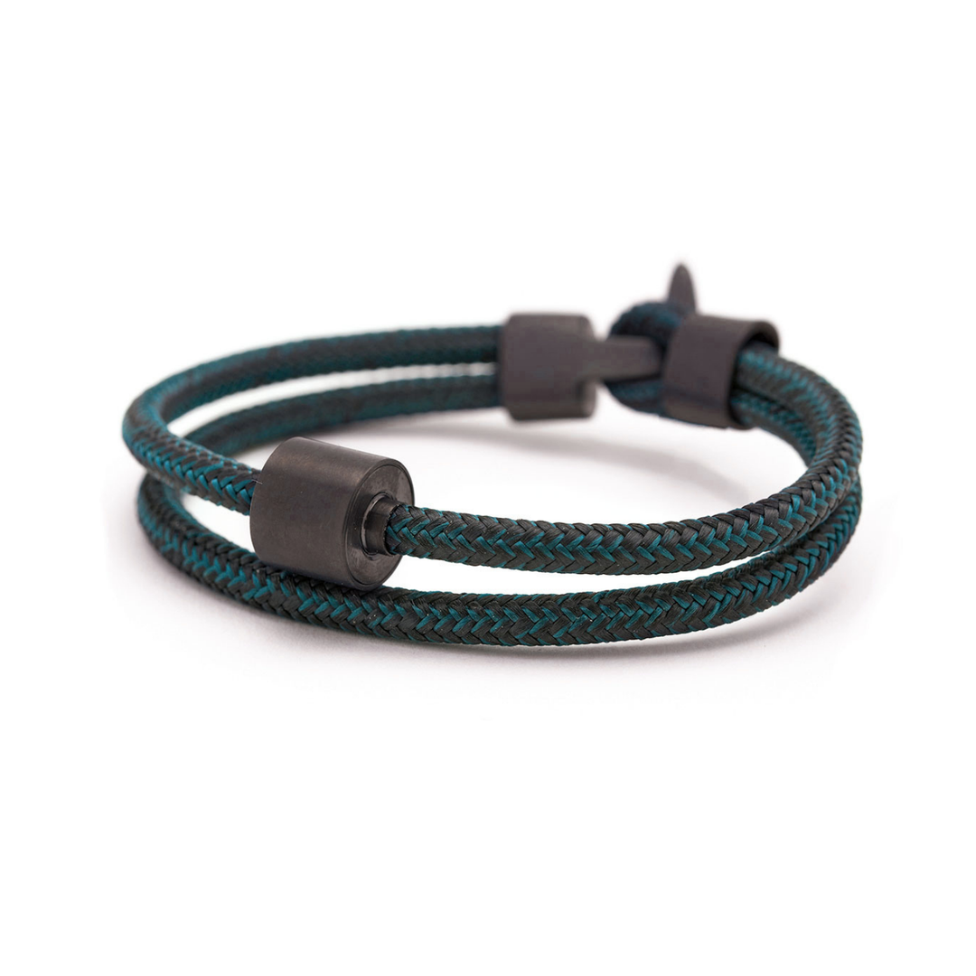 Black & Petrol Kordelarmband in Black Edition