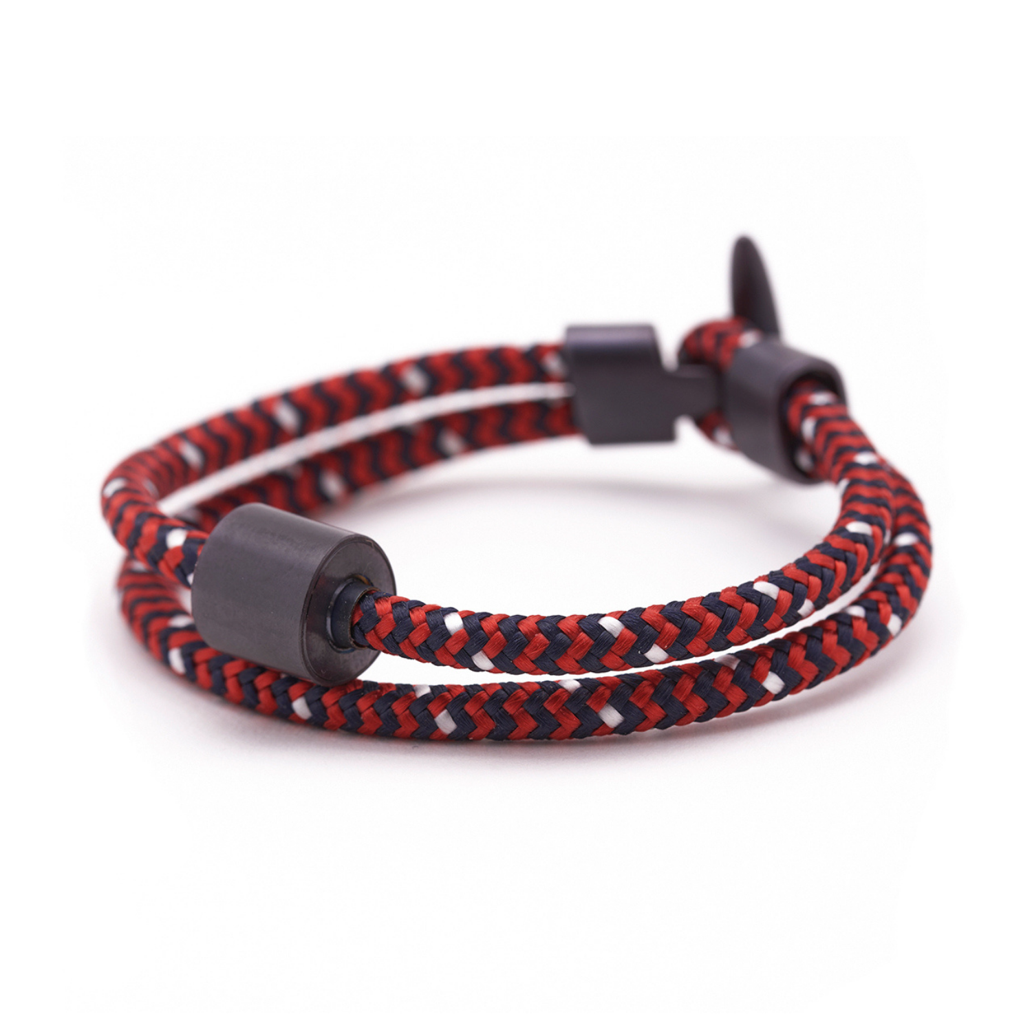 Rood & Zwart Koord Armband in black edition