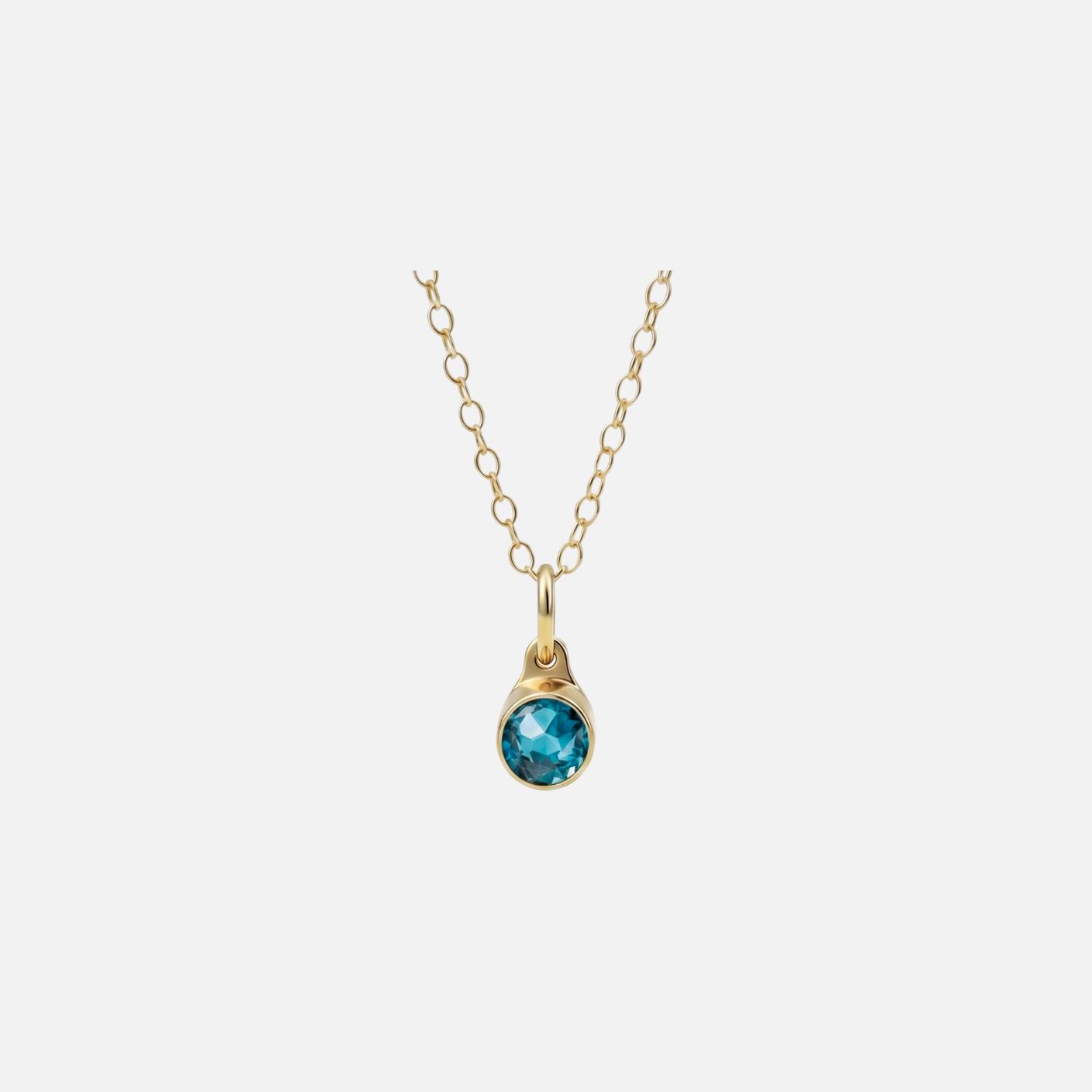 December Topaas Pendant verguld