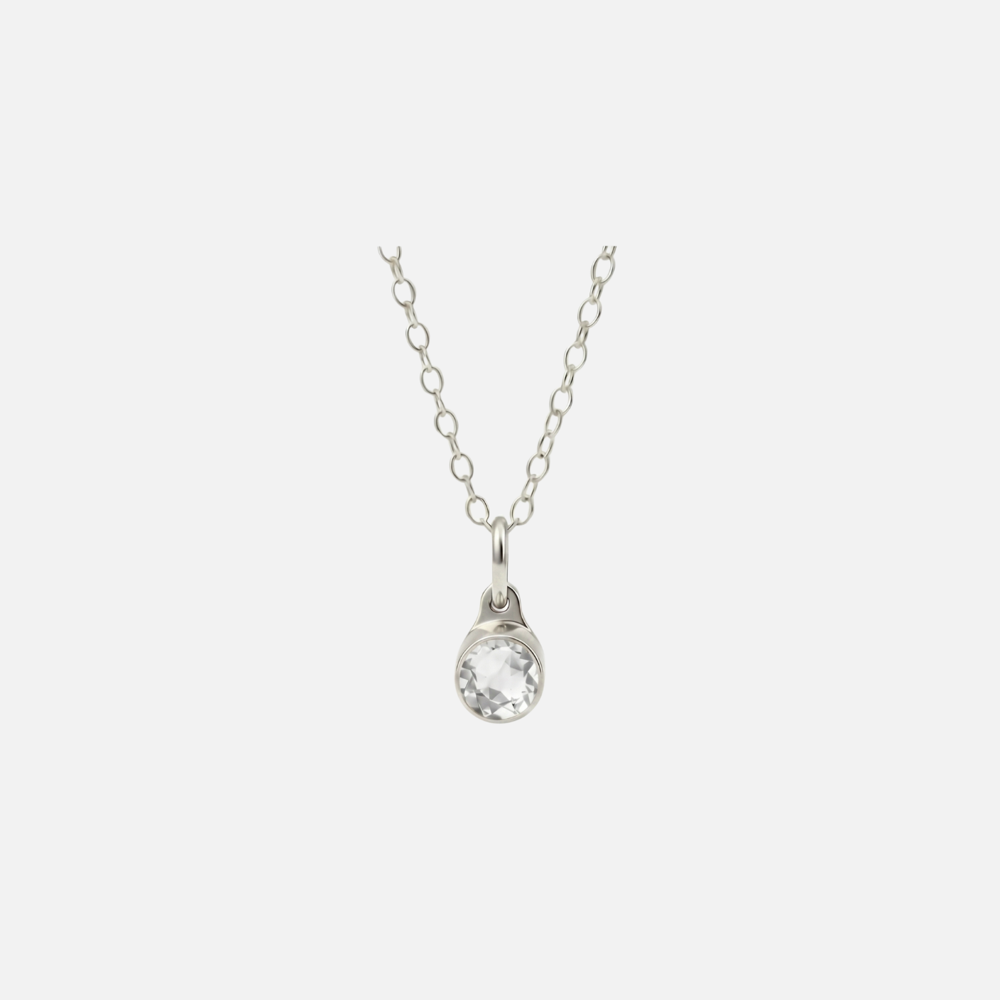April Diamant Pendant in edelstaal