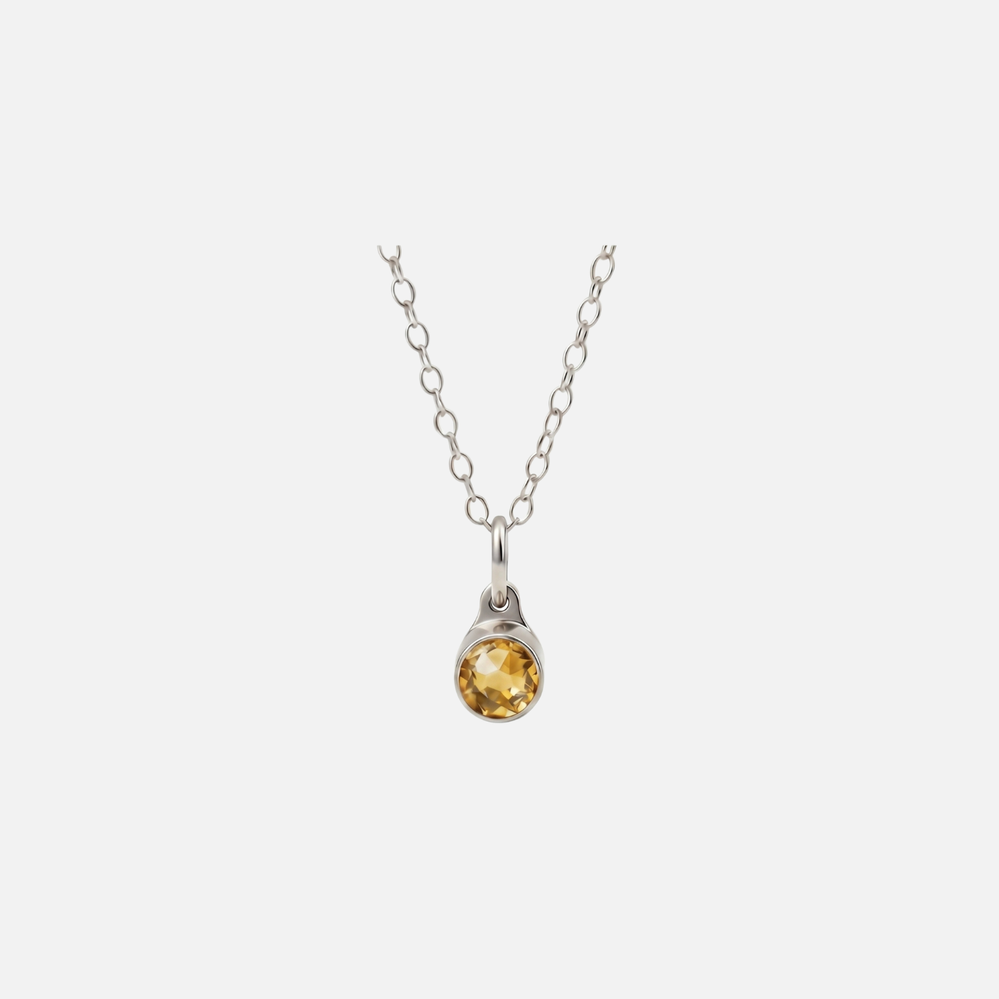 November Citrien Pendant in edelstaal