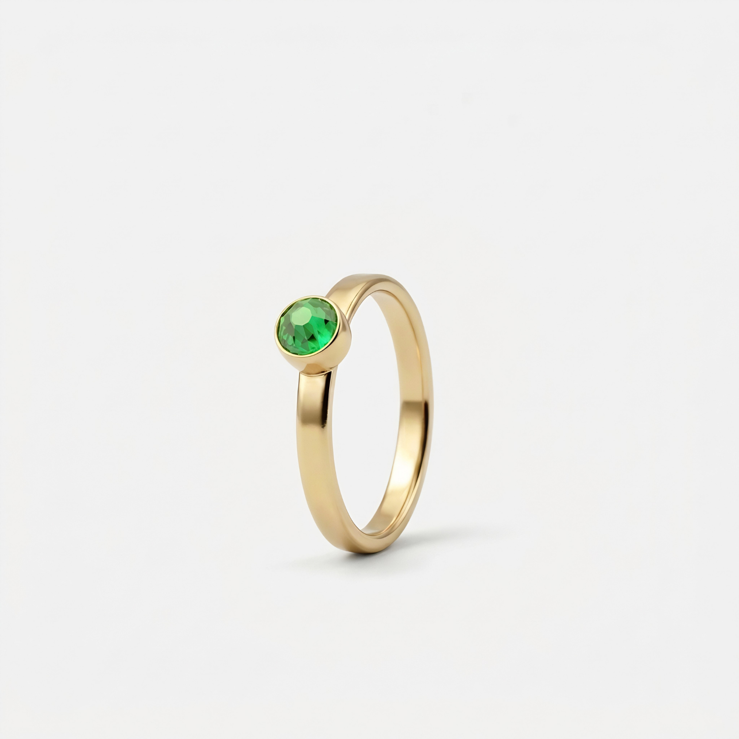 Augustus Groene Peridot Ring verguld