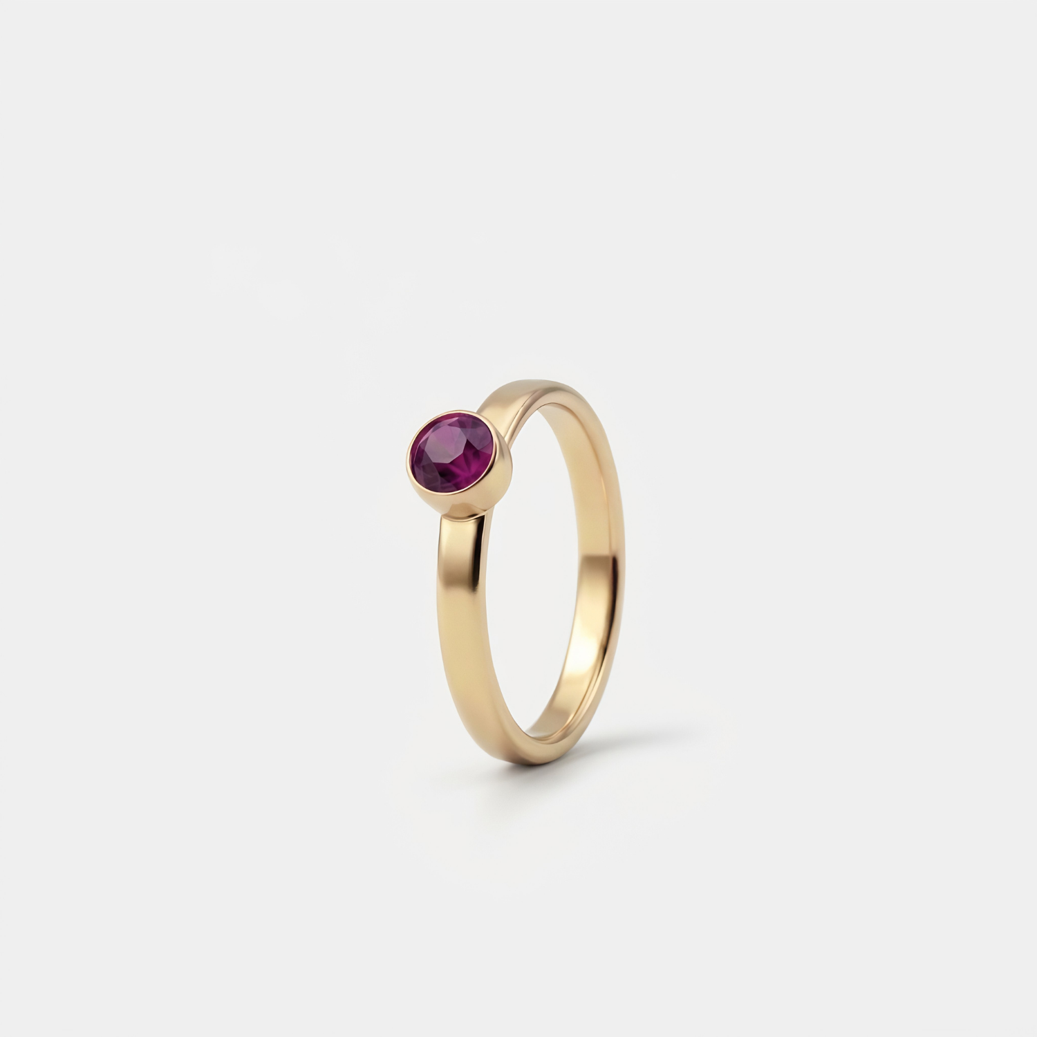 Februar Amethyst Ring vergoldet