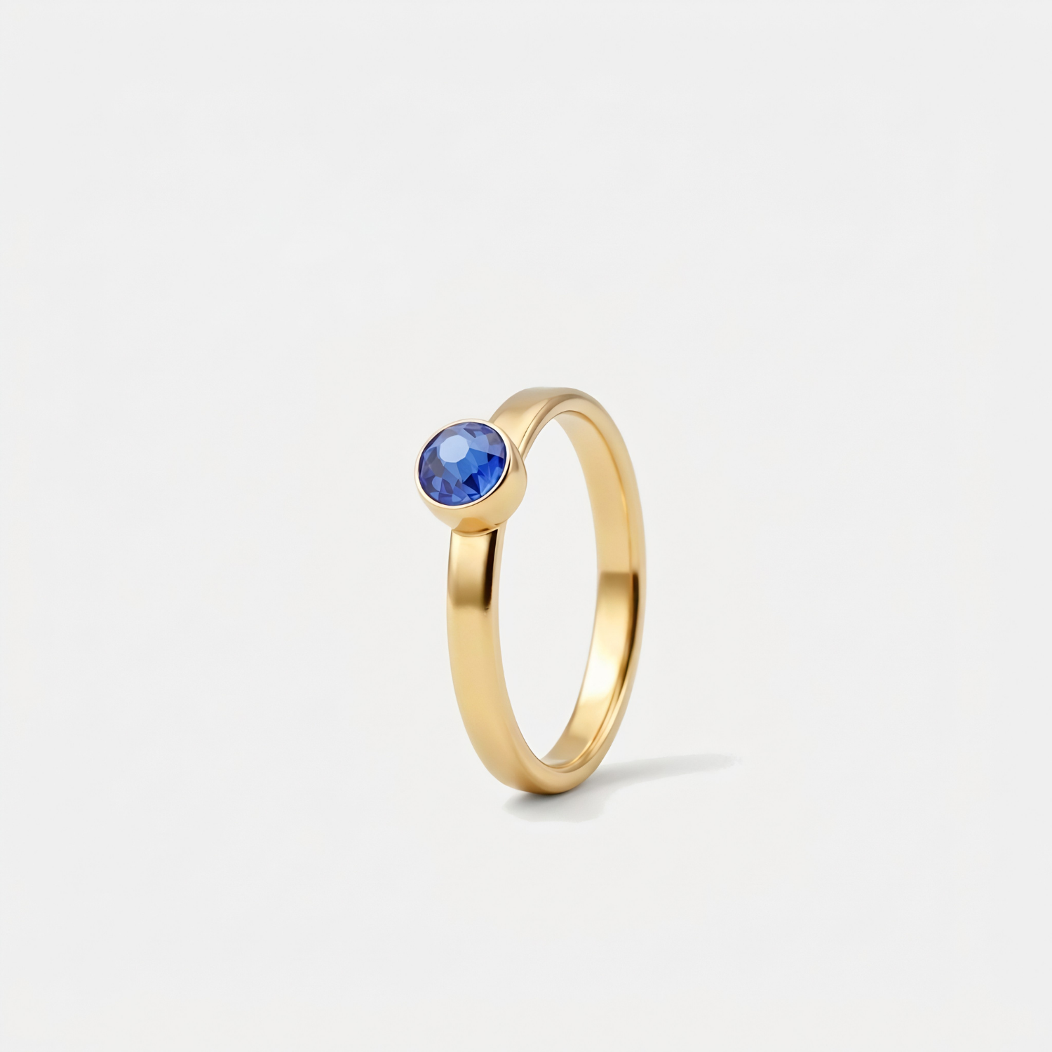 September Sapphire Ring – Gold Plated