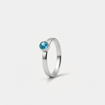 december birthstone blauwe topaas asring - TADBLU