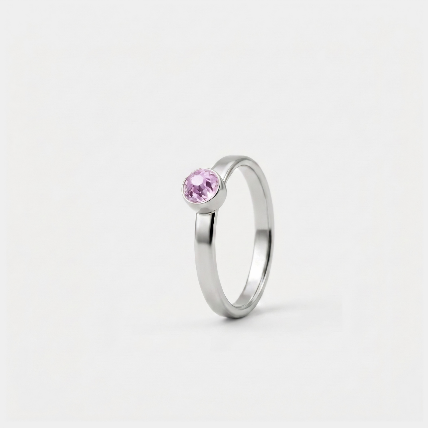 June Alexandrite Ring in Stainless Steel
