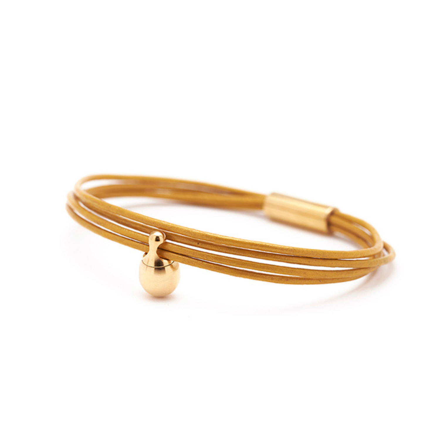 Gele Charm Armband verguld